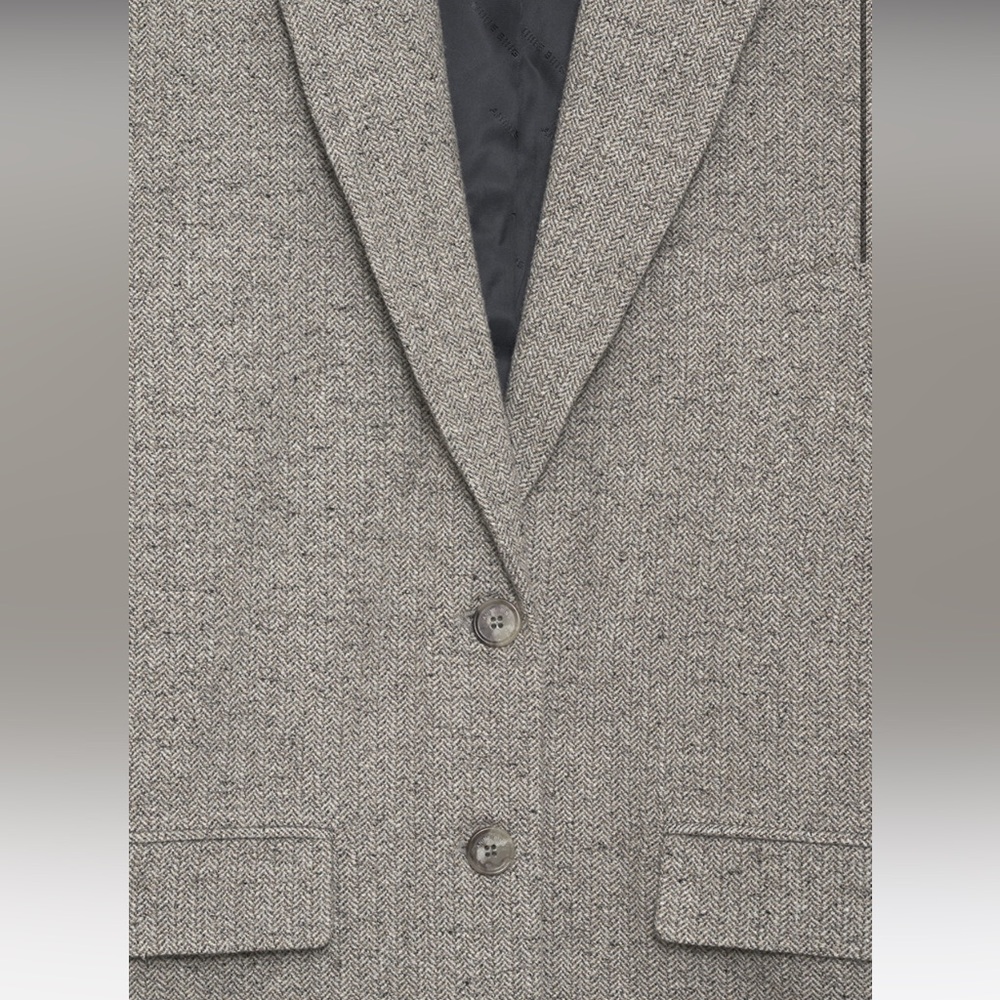 Anine Bing Quinn Blazer Textured Gray Suit Jacket small - Picture 6 of 16